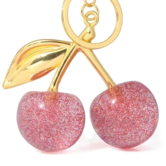 Cute (NEW-BUY NOW) Cherry Resin Women's Bag Charm/Keychain - Picture 2 of 3